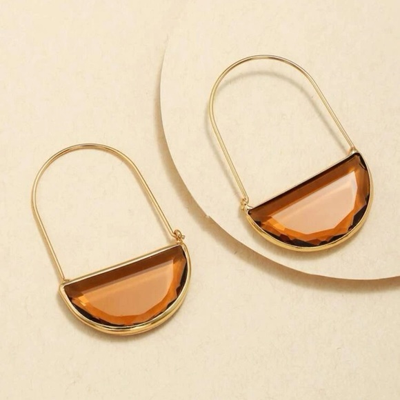 💎 Gemstone Hoop Earrings 💎 - Picture 3 of 4